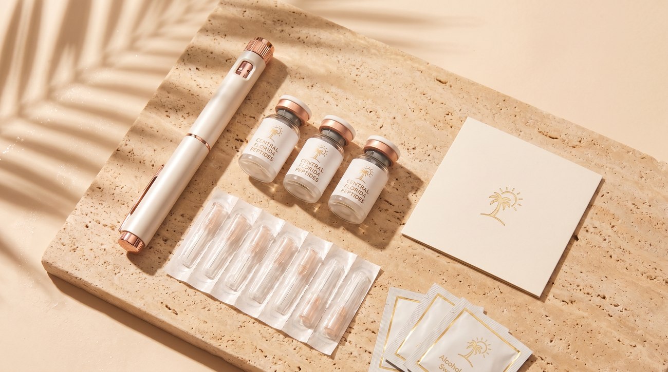 What's included in a Central Florida Peptides managed plan — pen, vials, needles and swabs